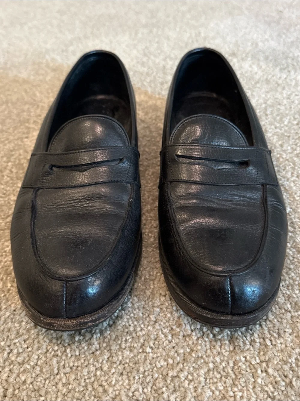 Cole Haan Men's Black Leather Penny Loafer Dress Shoes Size 9.5B